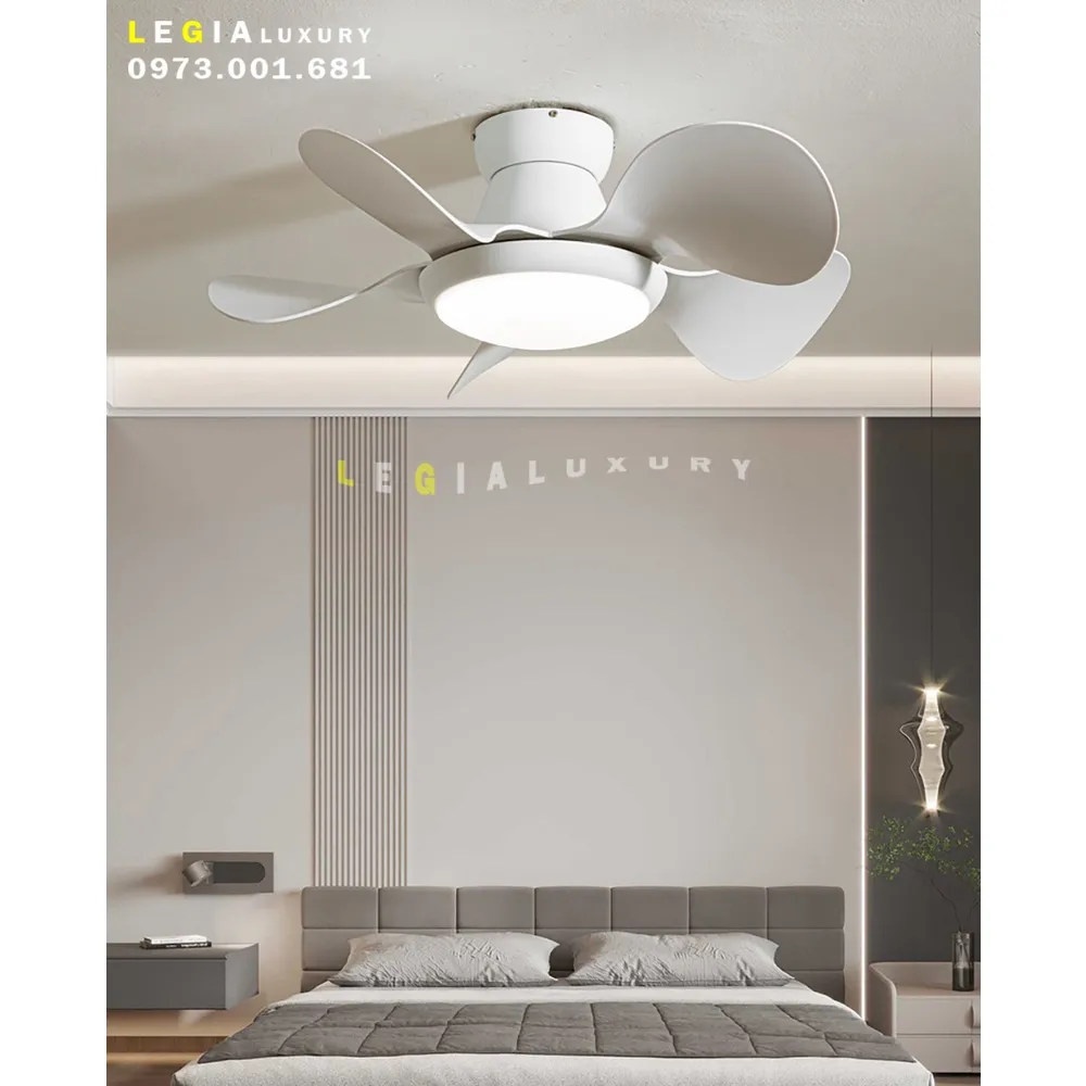 Ảnh Quạt Trần Mini Gió Mạnh LÊ GIA LGFAN731T - Chiều Cao 25cm - Sải Cánh 74cm - Bảo Hành 5 Năm 2