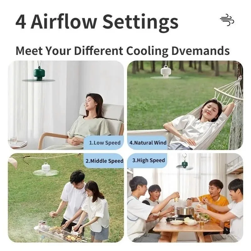 Ảnh Quạt trần tích điện di động Jisulife FA16 | Dung lượng pin 8000mAh | Sử dụng lên đến 25h | Bảo hành 12 tháng 4