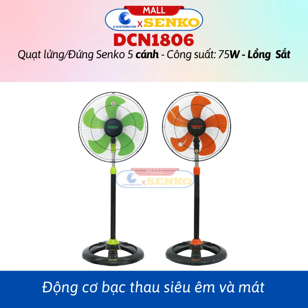 Ảnh Quạt đứng 4,5 tấc Senko DCN1806 - Công suất 75W - Màu ngẫu nhiên - Hàng Chính Hãng 3