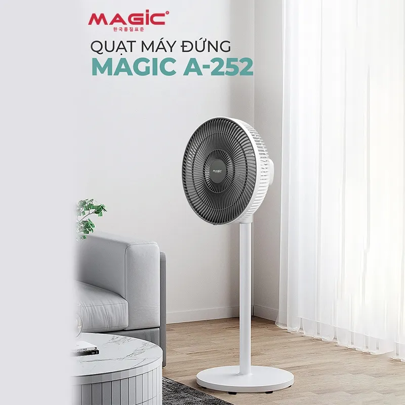 Ảnh Quạt đứng Magic A-252, giảm tiếng ồn, 7 cánh quạt, hàng chính hãng. 2