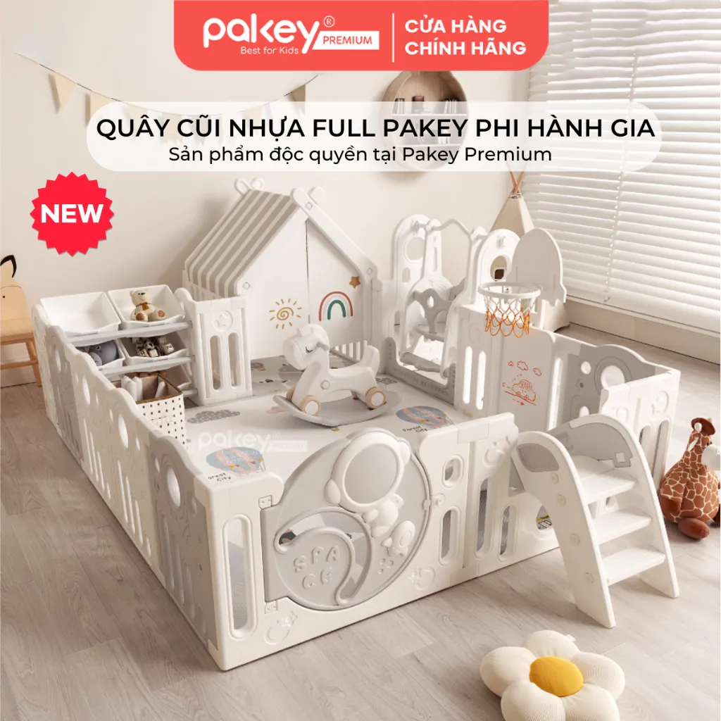 Đánh Giá Quây Cũi Nhựa PAKEY Phi Hành Gia Full Set An Toàn Cho Bé