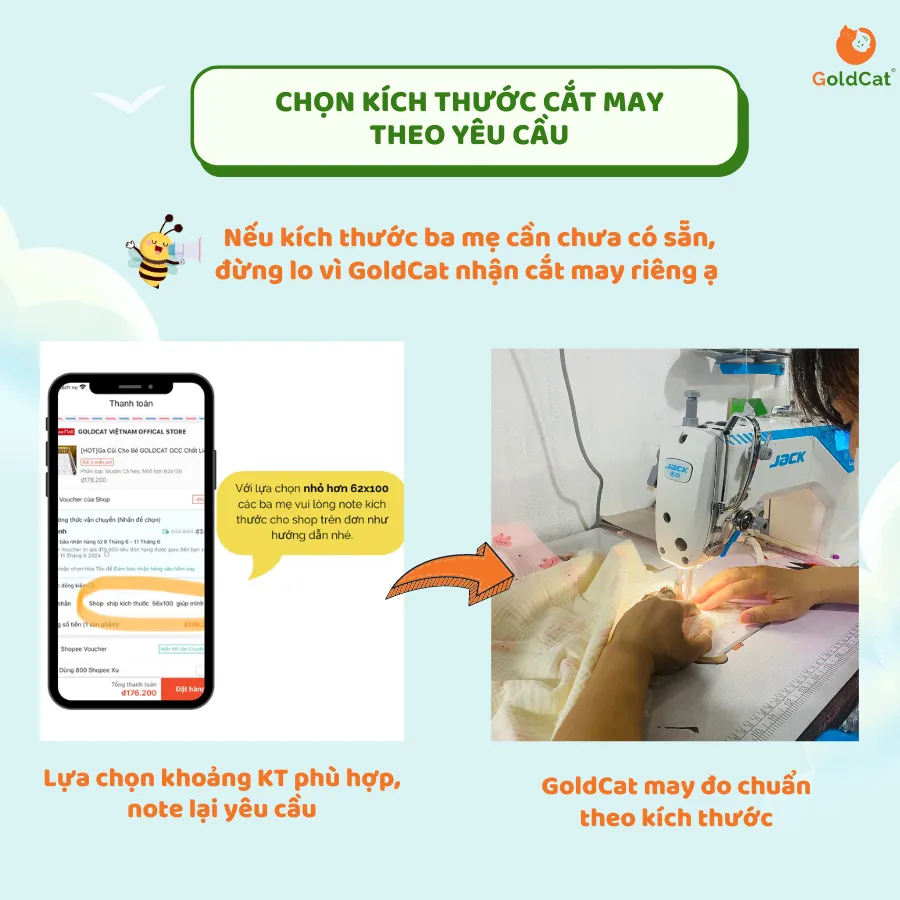 Ảnh Quây Giường Cũi Ghép 3 Mặt GOLDCAT Bao Gồm Ruột Bông Và Vỏ Chất Vải Cotton Mềm Mát, Cắt May Theo Yêu Cầu 3