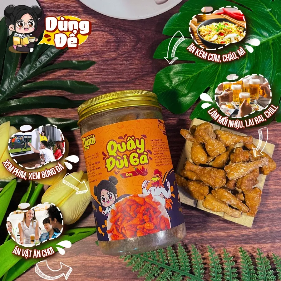 Ảnh Quẩy đùi gà cay Trạm ngọt Yumi bánh ngọt ăn vặt giòn rụm thơm ngon 3