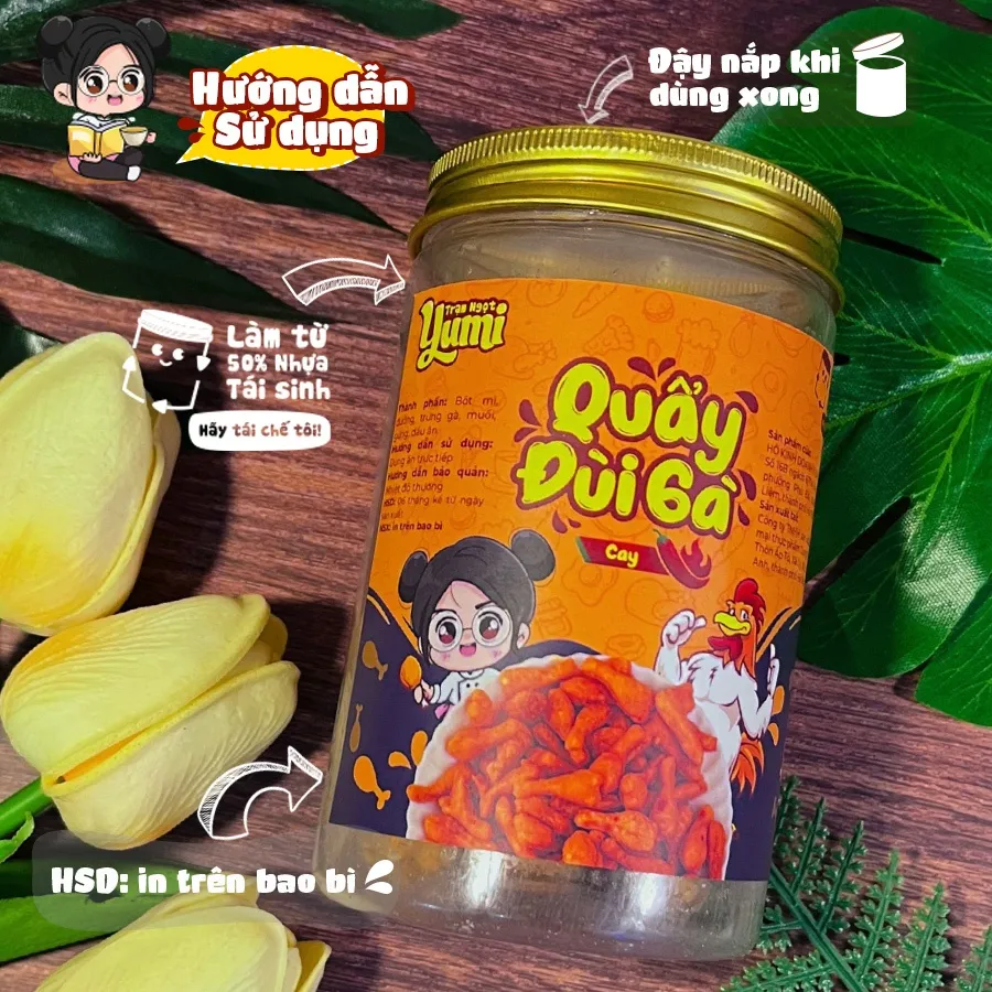 Ảnh Quẩy đùi gà cay Trạm ngọt Yumi bánh ngọt ăn vặt giòn rụm thơm ngon 4