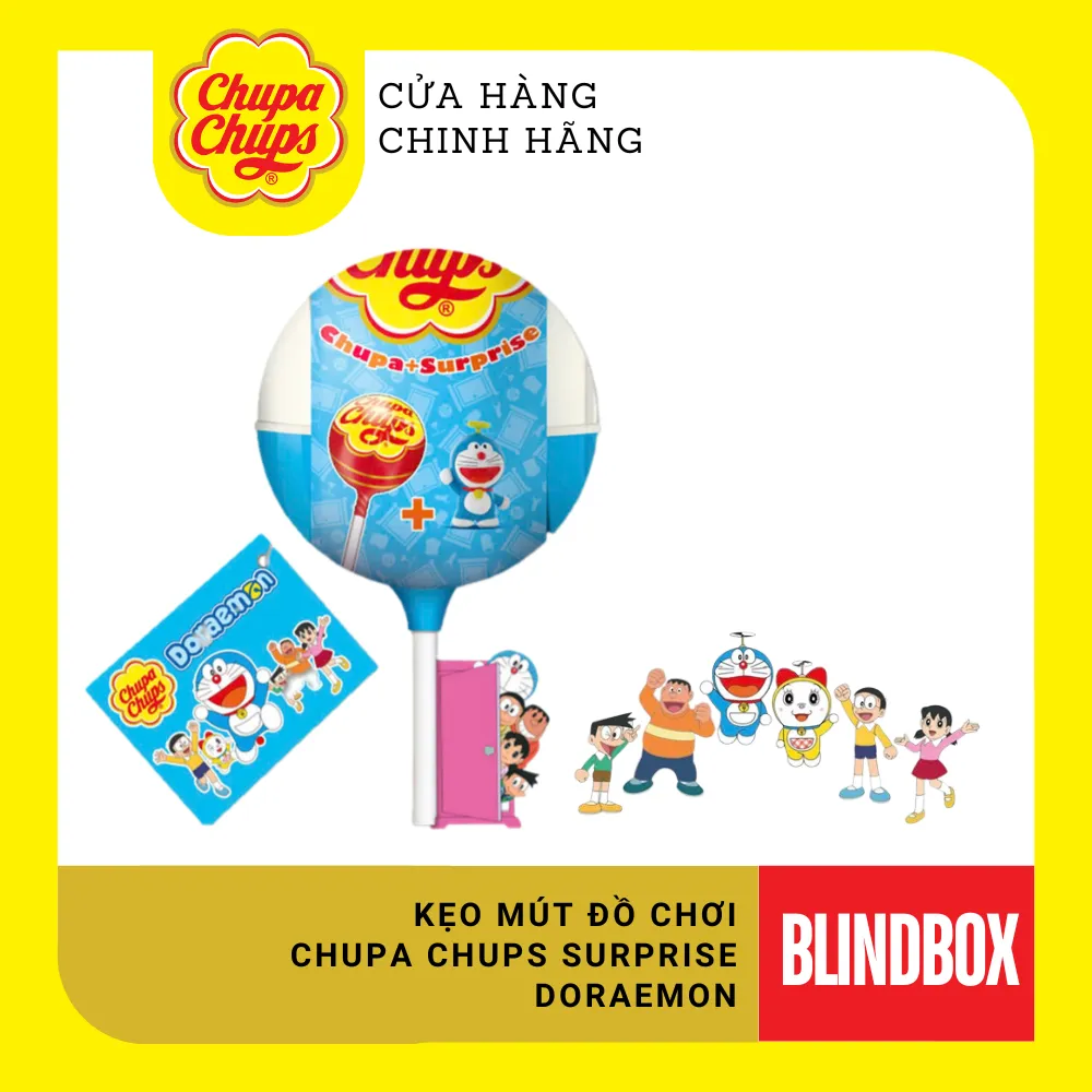 Ảnh Que kẹo mút Hương dâu đầy bí ẩn Chupa Chups sưu tầm những chú mèo dễ thương Pusheen, Hello Kitty (1 que) 1
