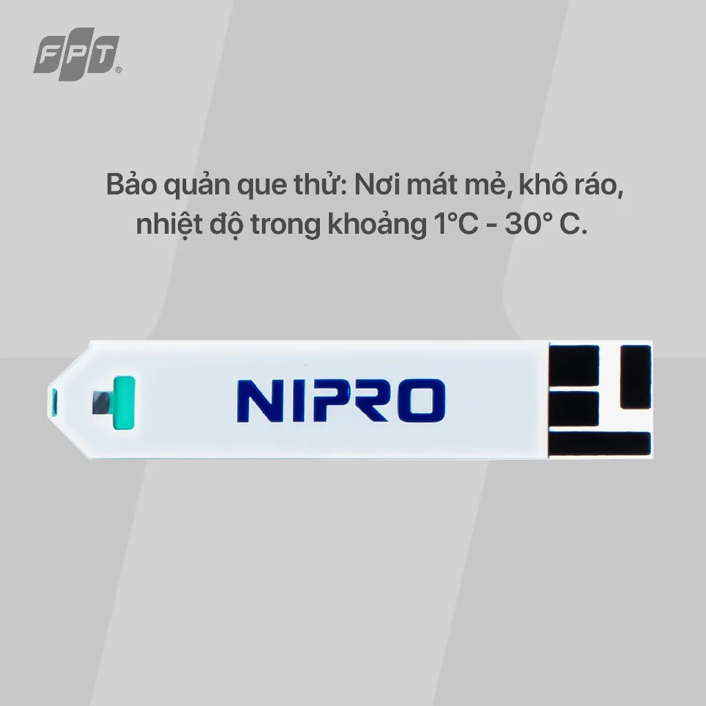 Ảnh Que thử đường huyết Nipro Premier Alpha - Dành cho máy đo đường huyết Nipro Premier Alpha HSD 10.2025 3