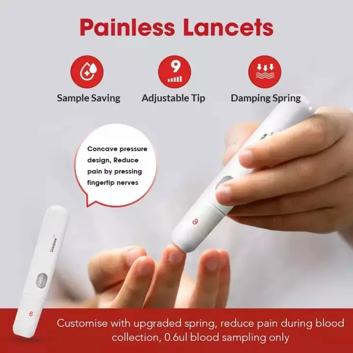 Ảnh Que Thử Đường Huyết Safe AQ Smart Chính Hãng Sinocare Hộp 50 Que Tặng Kèm 50 Kim 3