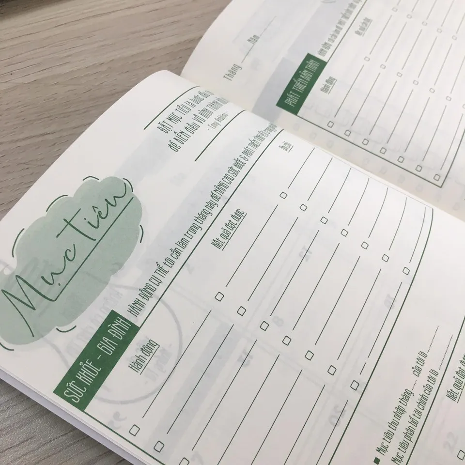 Ảnh Quyển Sổ Tay Ghi Chép Mục Tiêu Kế Hoạch A5 Mini Cute: My Day My Life 3