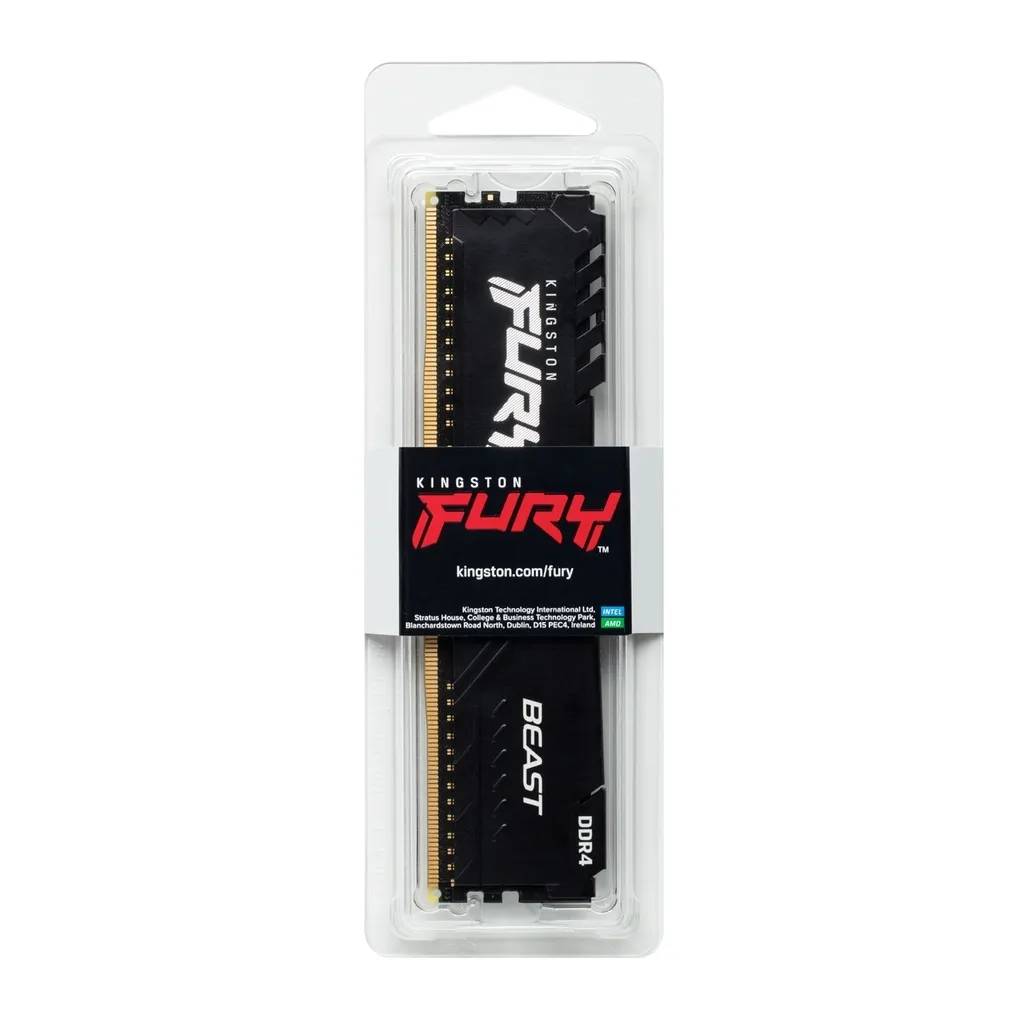 Ảnh RAM Desktop Kingston Fury Beast DDR4 Bus 3200Mhz (KF432C16BB/8) | Bảo hành trọn đời 1