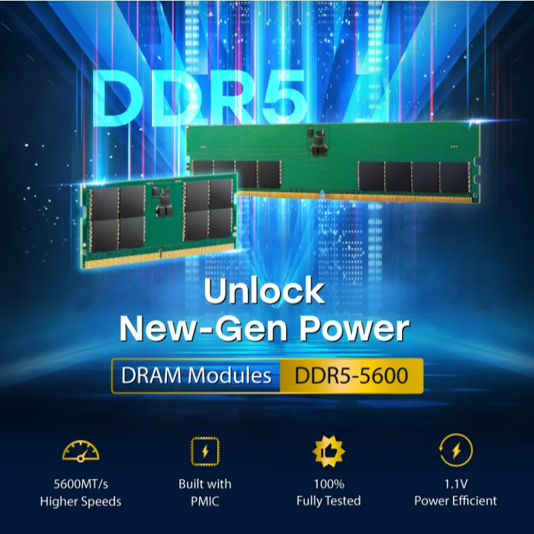 Ảnh Ram Laptop Transcend JM DDR5 5600 SO-DIMM 8GB / 16GB / 24GB / 32GB / 48GB - Bảo hành 3 năm 3