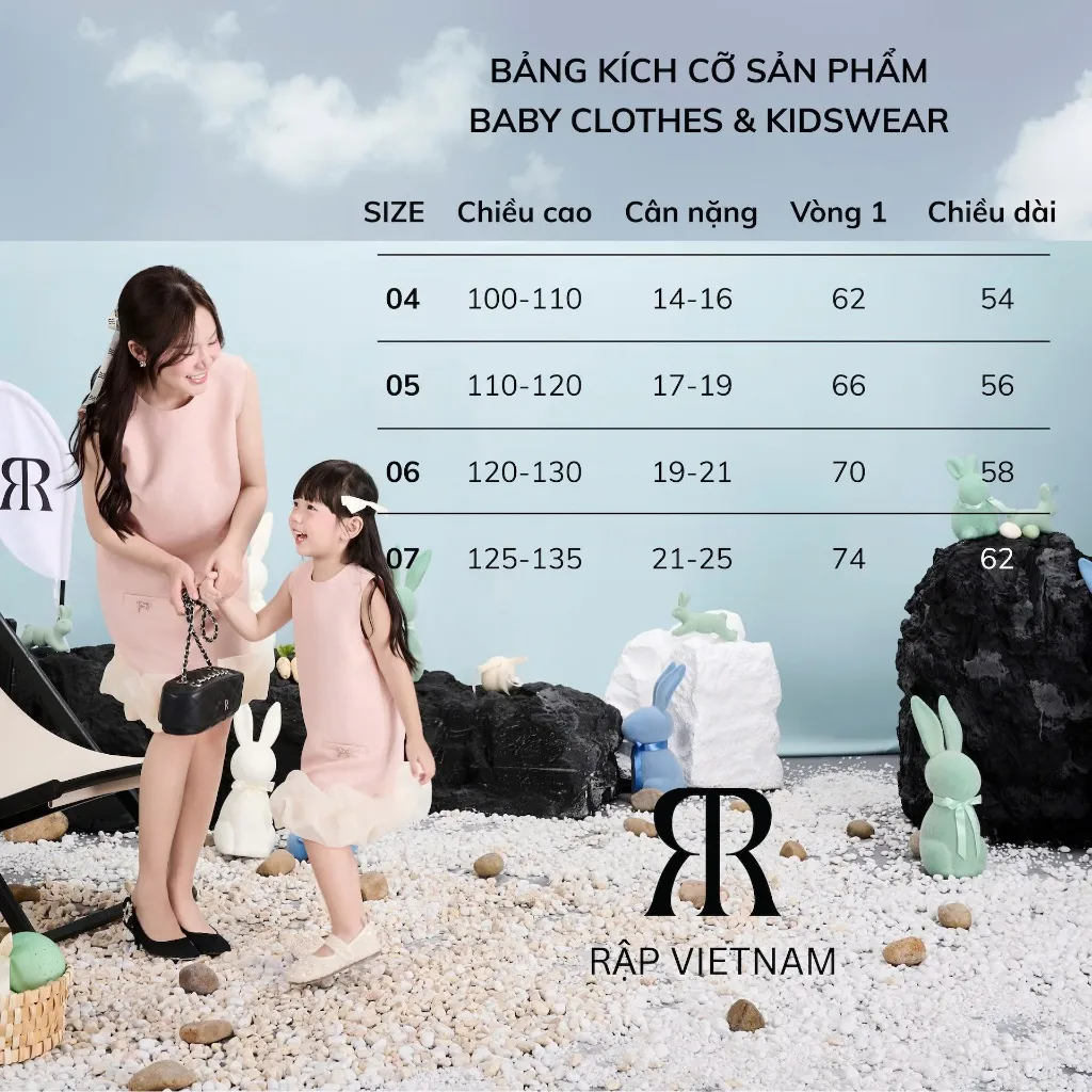 Ảnh RẬP BABY - Váy Baby Đính Nơ Kim Sa - BABI 12 2