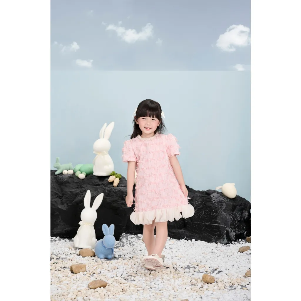 Ảnh RẬP BABY - Váy Baby Tweed Hồng - BABI 04 4