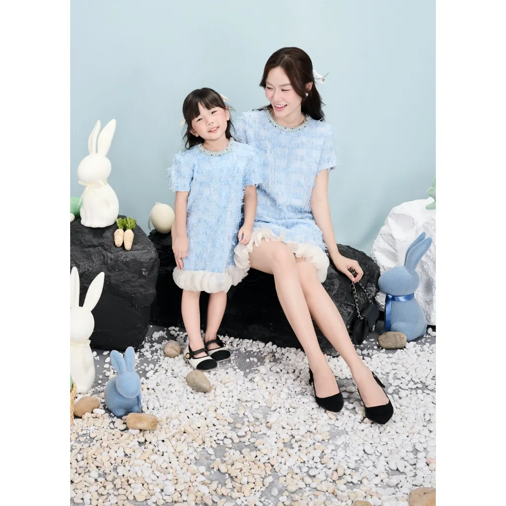 Ảnh RẬP BABY - Váy Baby Tweed Xanh - BABI 04 2