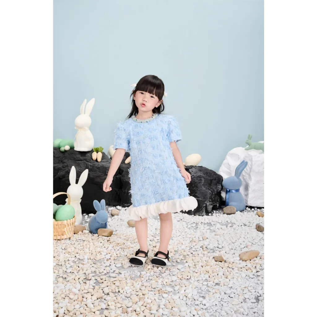 Ảnh RẬP BABY - Váy Baby Tweed Xanh - BABI 04 4