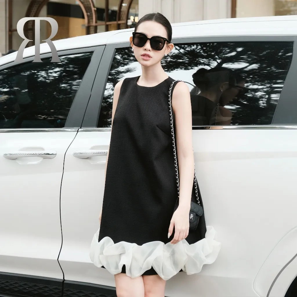 Ảnh RẬP - Đầm Cổ Tròn Không Tay Phối Voan Chân Váy - PREMIER 16 1