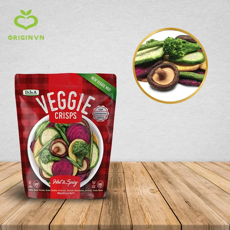 Ảnh Rau củ sấy giòn vị cay DJ&A 90g  - Tốt cho sức khỏe - Ăn vặt văn phòng bổ sung chất xơ - Nhập khẩu Úc chính hãng 4