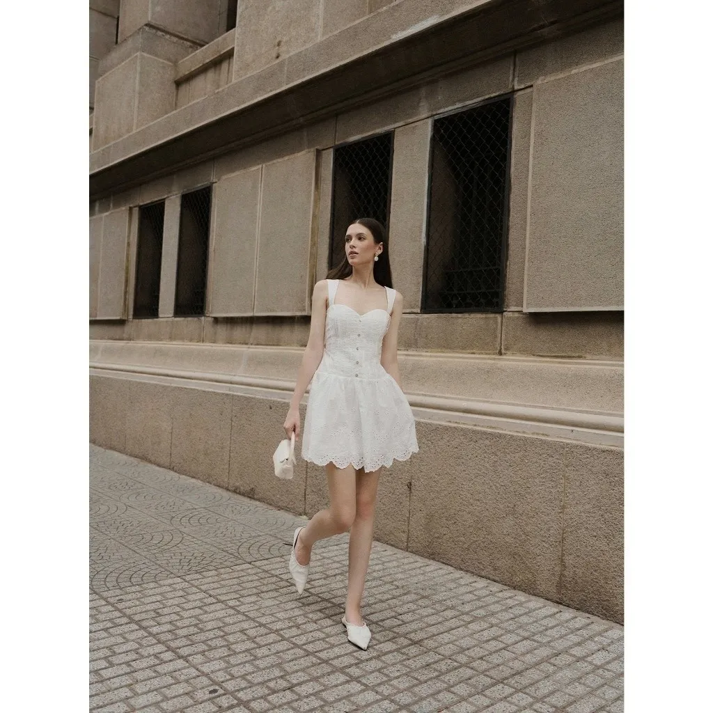 Ảnh RECHIC Đầm 2 dây Breezy dáng cúp ngực phối ren sang trọng 1