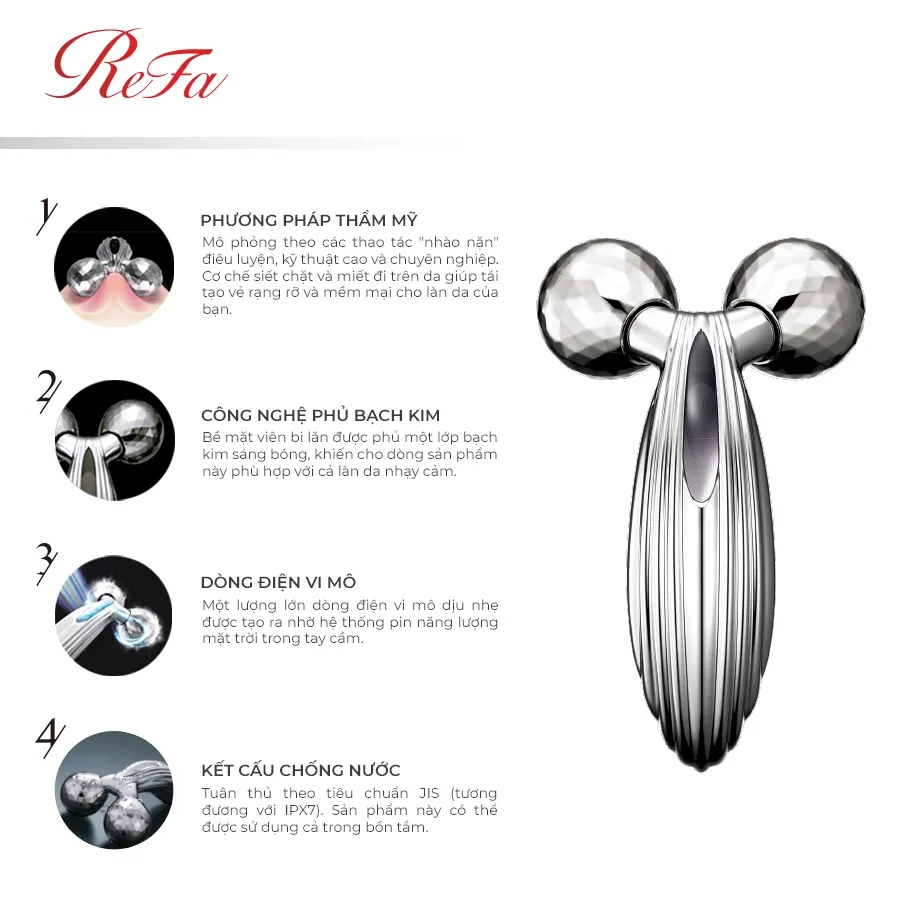 Ảnh ReFa CARAT RAY Cây lăn nâng cơ cao cấp, thon gọn mặt và cơ thể 4