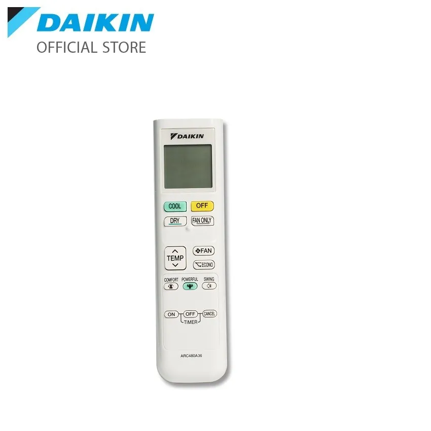 Ảnh Remote ARC480A36 cho máy điều hòa Daikin ATKQ25/35TAVMV, CTKC25/35RVM, CTKC25/35RVMV, FTKQ25/35/50/60SAVMV, FTKQ25/35SVM 1