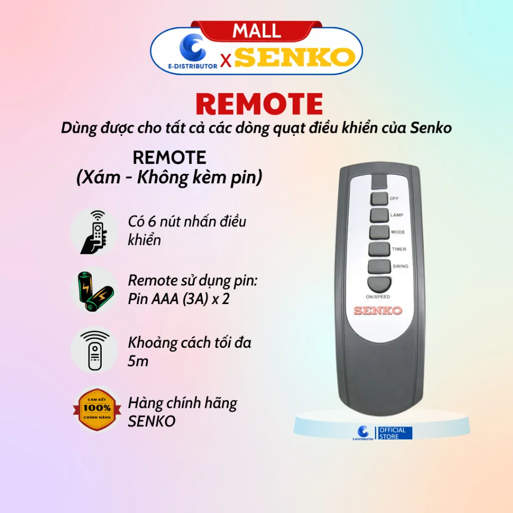 Ảnh Remote điều khiển dành cho quạt điều khiển Senko - 100% chính hãng 4