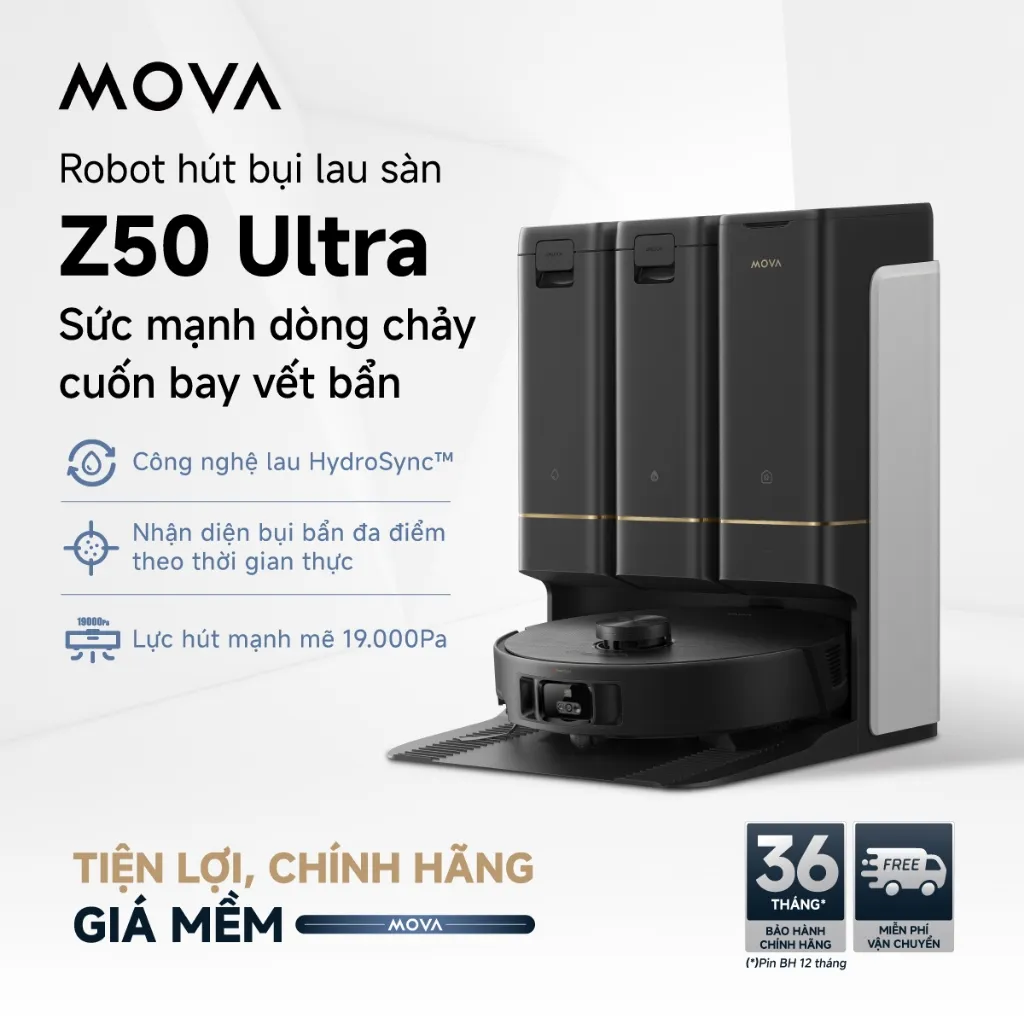 Ảnh Robot hút bụi lau nhà đa năng Z50 Ultra - Hàng chính hãng - Bảo hành 36 tháng 1