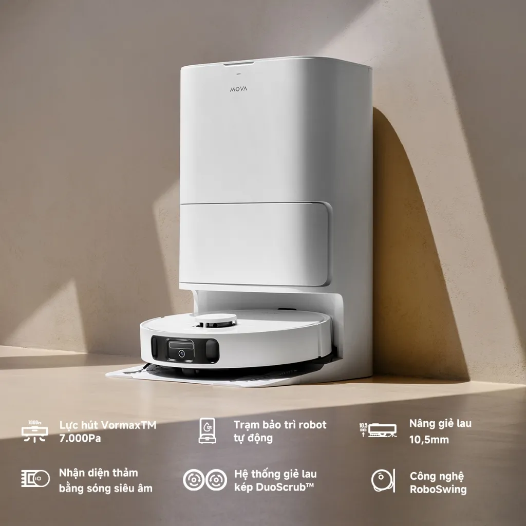 Ảnh Robot hút bụi lau nhà tự làm sạch đa năng Mova E30 Ultra - Hàng chính hãng - Bảo hành 12 tháng 2