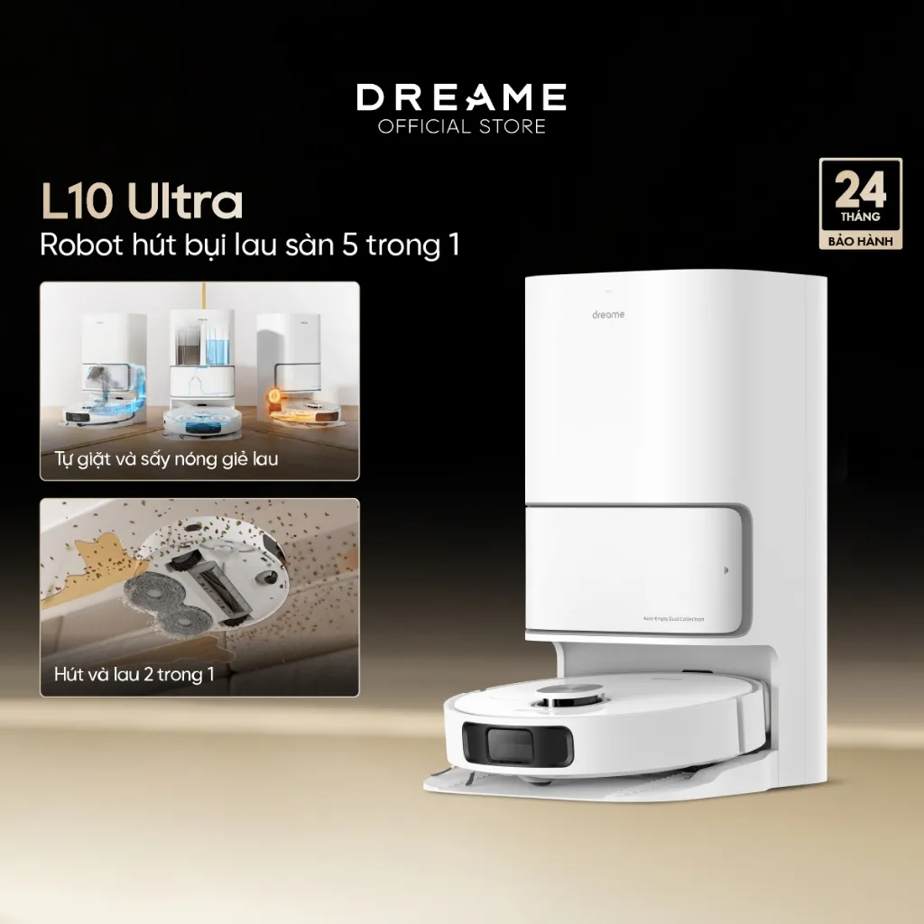 Ảnh Robot lau sàn hút bụi tự làm sạch Dreame Bot L10 Ultra/ L10s Ultra Gen 2/ D20 Ultra - Bản quốc tế - BH 24 tháng 2