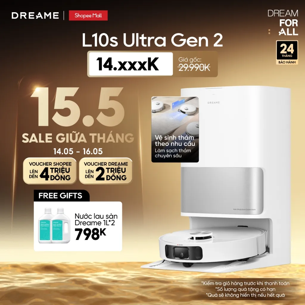 Đánh Giá Robot Hút Bụi Lau Nhà Dreame L10s Ultra Gen 2 (Bản Quốc Tế) - 10000Pa, Tự Giặt Giẻ