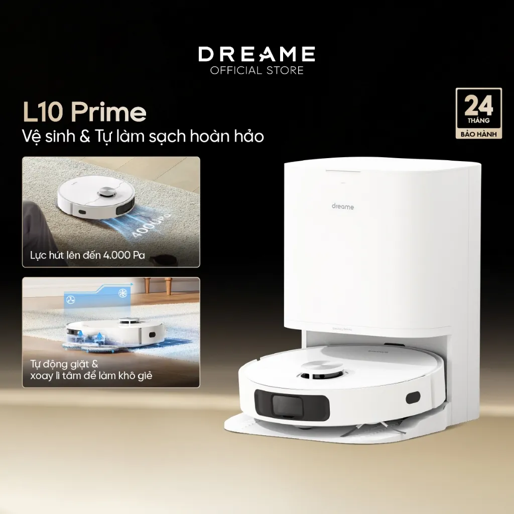 Đánh Giá Dreame L10 Prime: Robot Hút Bụi Lau Sàn Tự Giặt Giẻ - BH 24 Tháng
