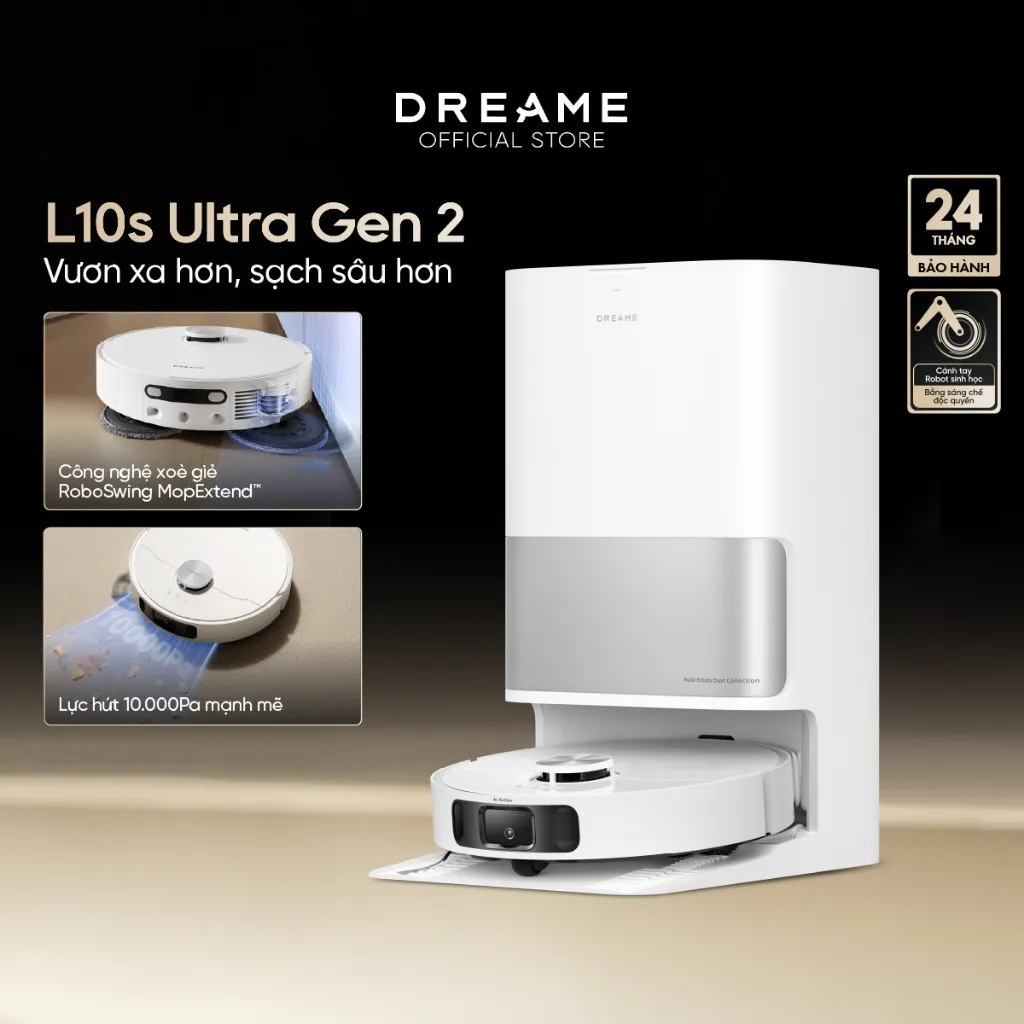Ảnh Robot lau sàn hút bụi tự làm sạch Dreame L10s Ultra Gen 2/ L10 Ultra / D20 Ultra- Bản quốc tế - BH 24 Tháng 2