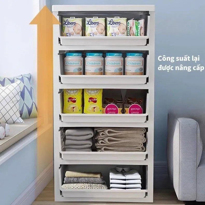 Ảnh 【Rộng 35】 Derorice Tủ đựng đồ có ngăn kéo Giá đựng đồ nhà bếp dày dặn  Hộp đựng đồ lặt vặt 3
