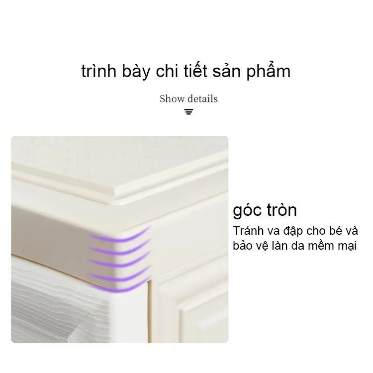 Ảnh 【Rộng 50】Derorice Tủ quần áo nhựa cho bé có bánh xe múa sư tử bốn tầng năm tầng sáu tầng 4