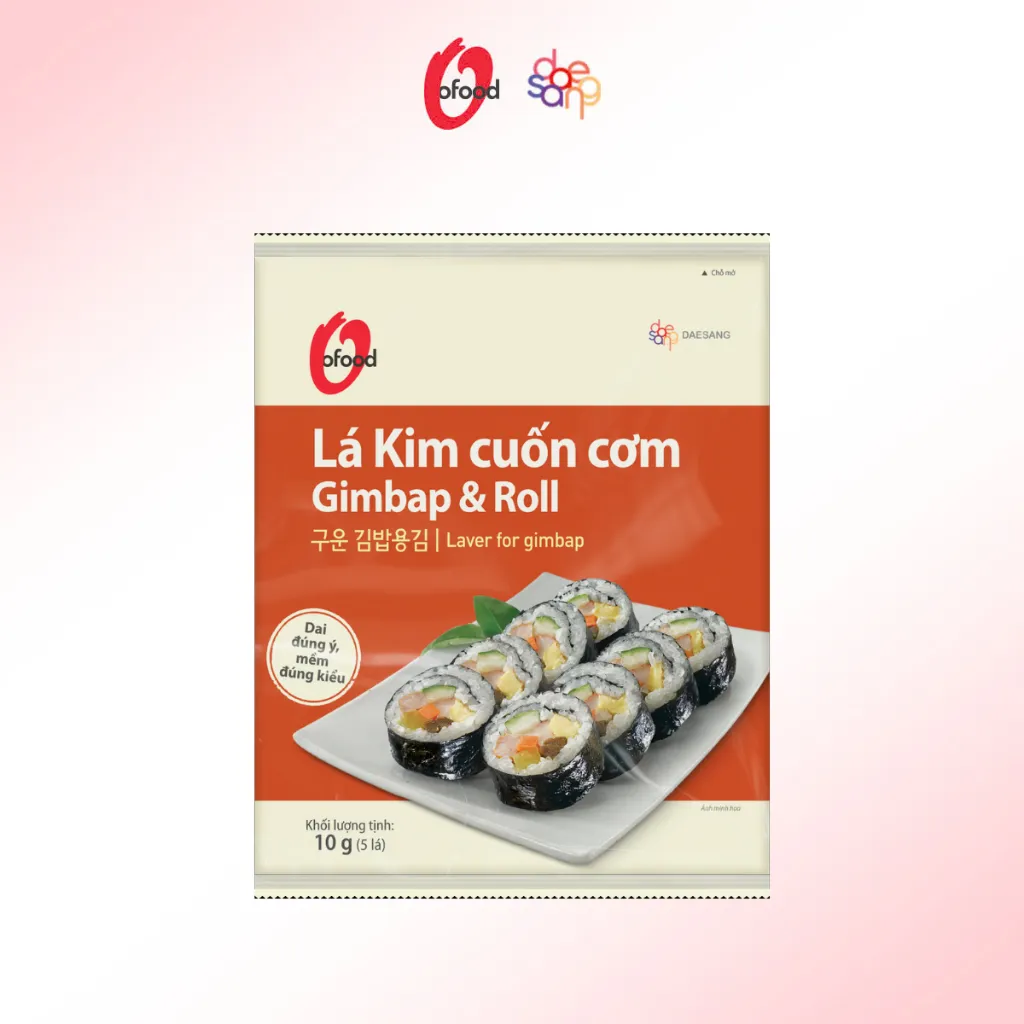 Ảnh Rong biển / lá kim cuốn cơm Hàn Quốc O'food 10g, sử dụng cho các món kimbap, sushi 1