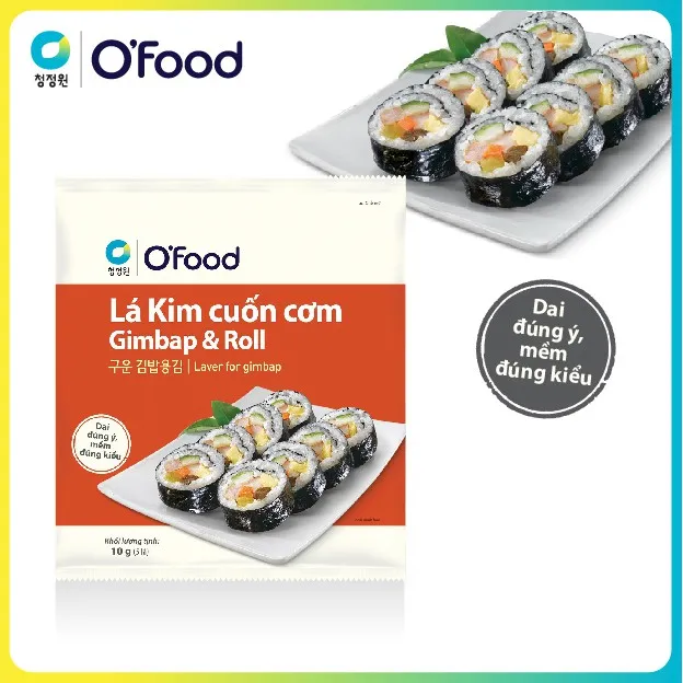 Ảnh Rong biển / lá kim cuốn cơm Hàn Quốc O'food 10g, sử dụng cho các món kimbap, sushi 3
