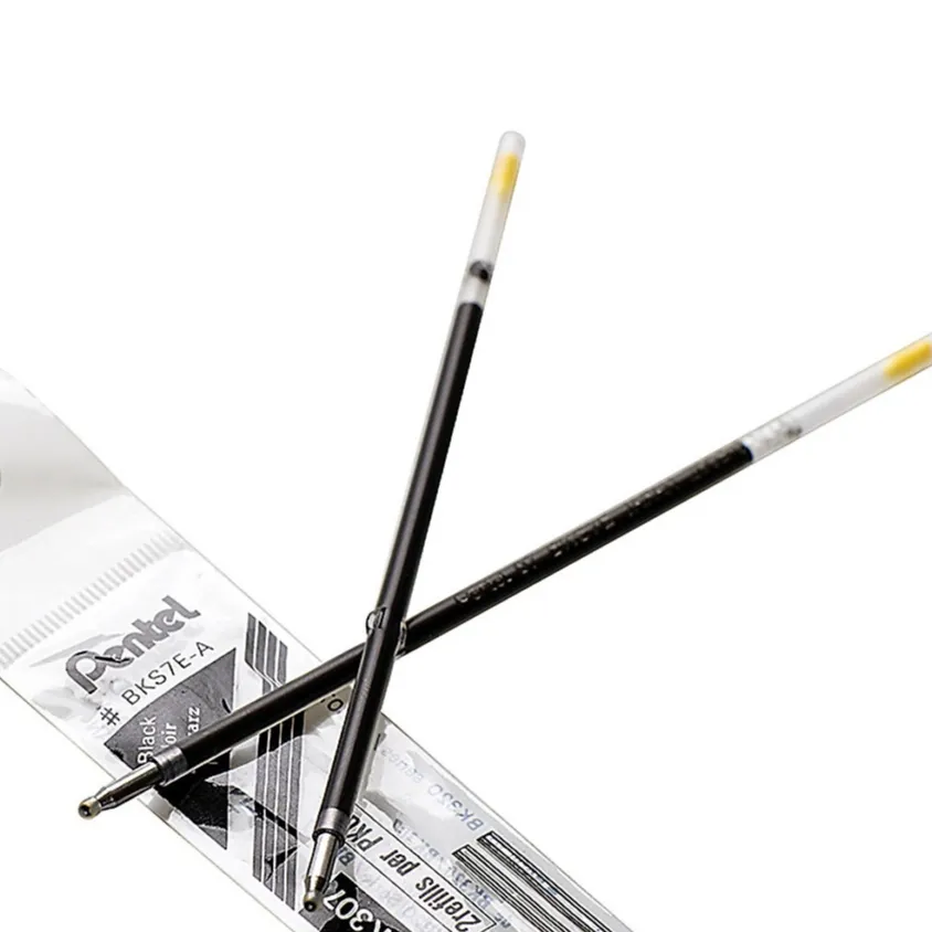 Ảnh Ruột Bút Bi Nhật Bản Pentel BK250 - BKS7E |Ngòi 0.7mm (Mưc Xanh và Đen) 2