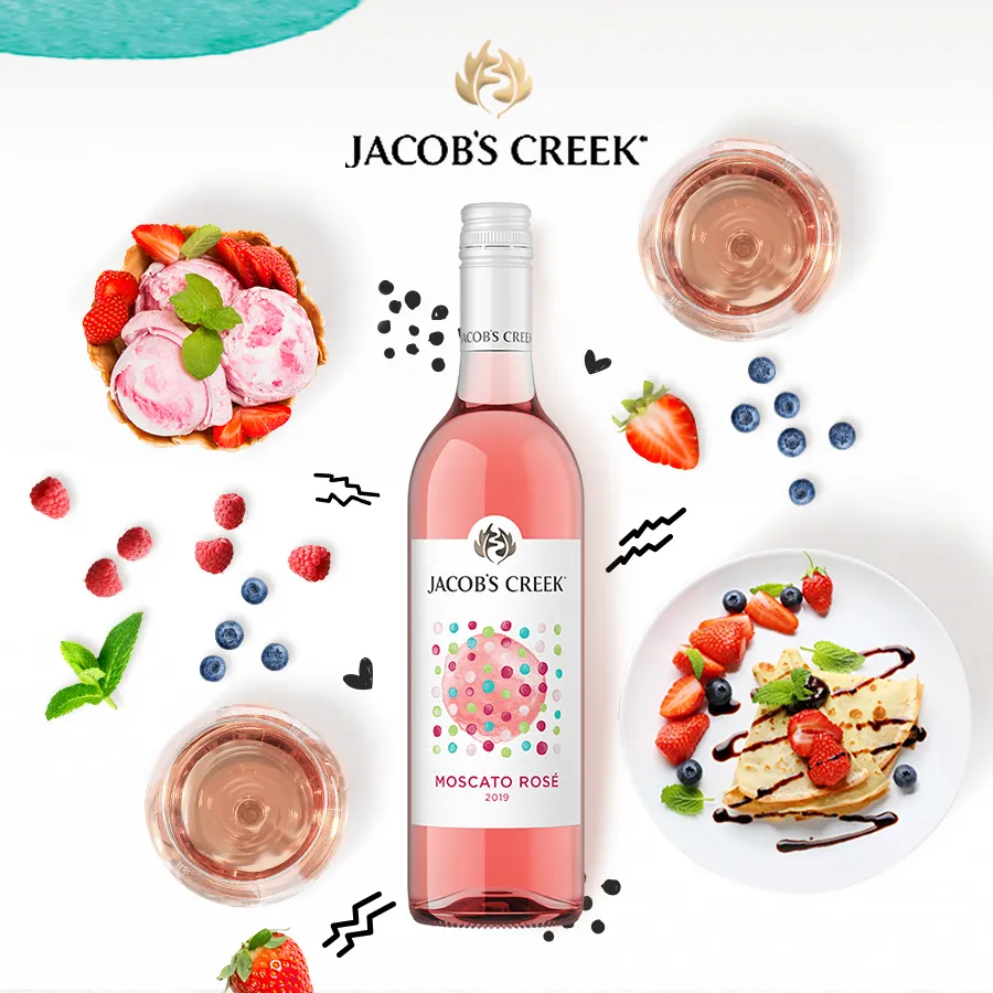 Ảnh Rượu Vang Hồng có ga Jacob's Creek Dots Moscato Rose 750ml 7.5% Không kèm Hộp 1