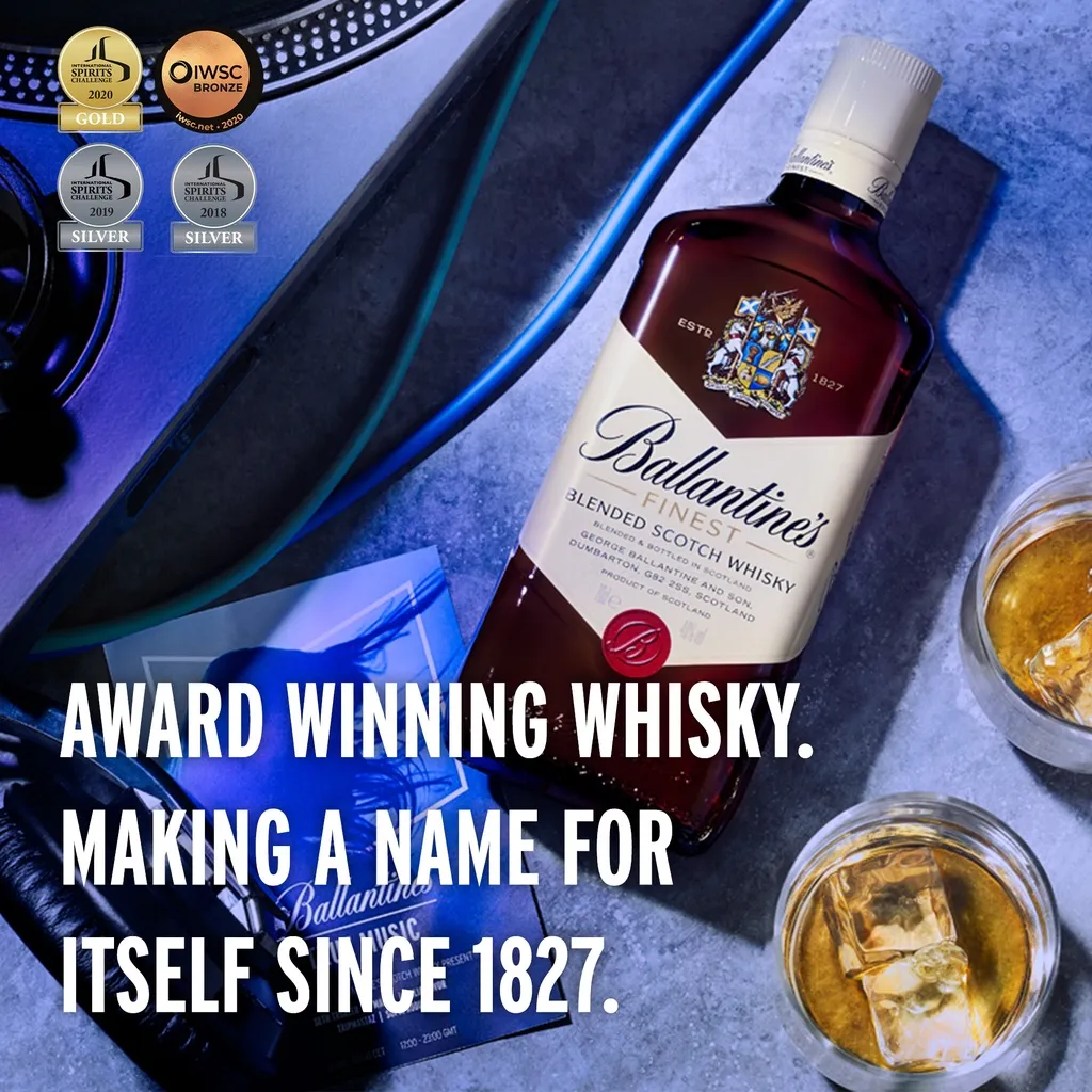 Ảnh Rượu Whisky Ballantines Finest Nồng Độ Alc 40% 350ml Không Kèm Hộp 2