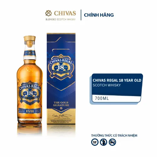 Ảnh Rượu Whisky Chivas Regal 18 Gold Signature  Nồng Độ Alc 40% 700ml  Kèm Hộp 1