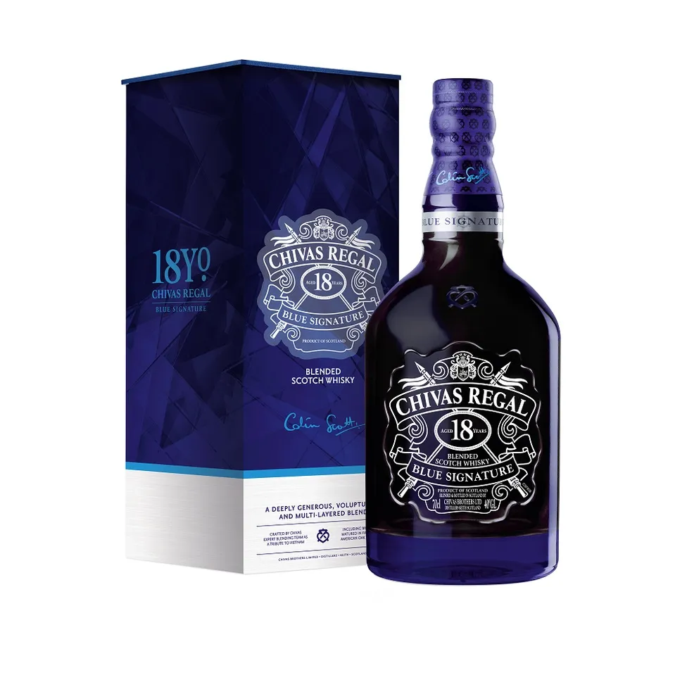 Ảnh Rượu Whisky Chivas Regal 18 Blue Signature Nồng Độ Alc 40% 700ml Kèm Hộp 1