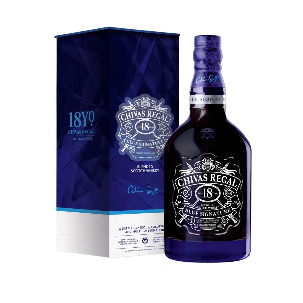 Ảnh Rượu Whisky Chivas Regal 18 Blue Signature Nồng Độ Alc 40% 700ml Kèm Hộp 2