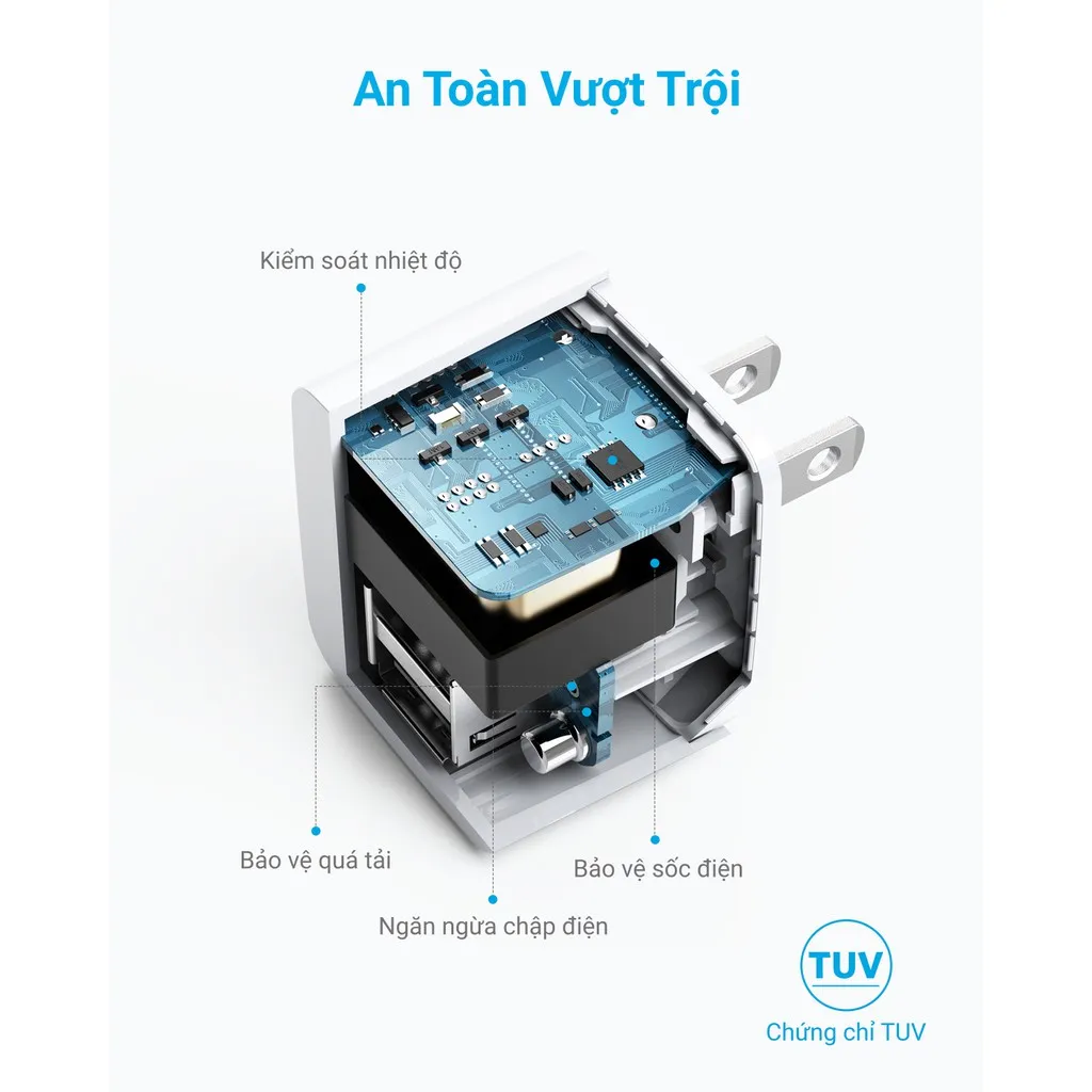Ảnh Sạc ANKER PowerPort Mini 2 cổng 12W - A2620 3