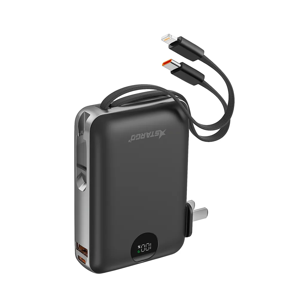 Ảnh Sạc dự phòng 10000mAh Stargo Star X1 sạc nhanh 22.5W tích hợp cáp có sẵn 1