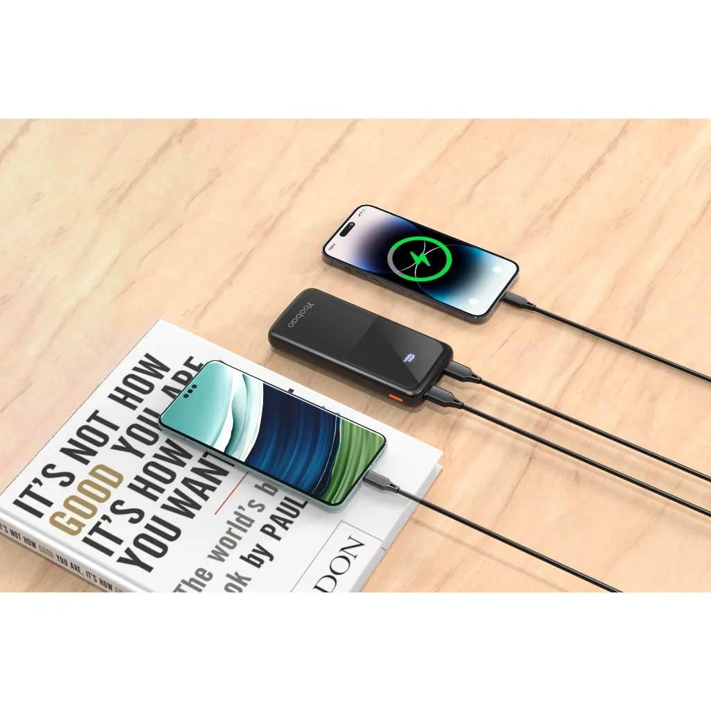 Ảnh Sạc dự phòng 10000mAh/20000mAh Q15/ Q21 Yoobao | Sạc nhanh hỗ trợ nhiều cổng | Màn hình Led kỹ thuật số | BH 12 tháng 1