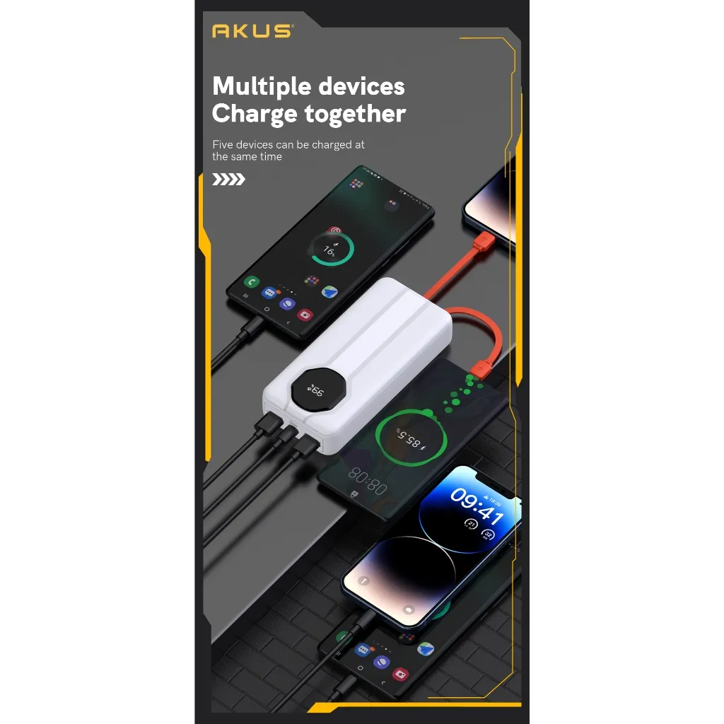 Ảnh Sạc dự phòng 20000mAh AKUS A22lux Sạc nhanh 20W Type-C in/out 2
