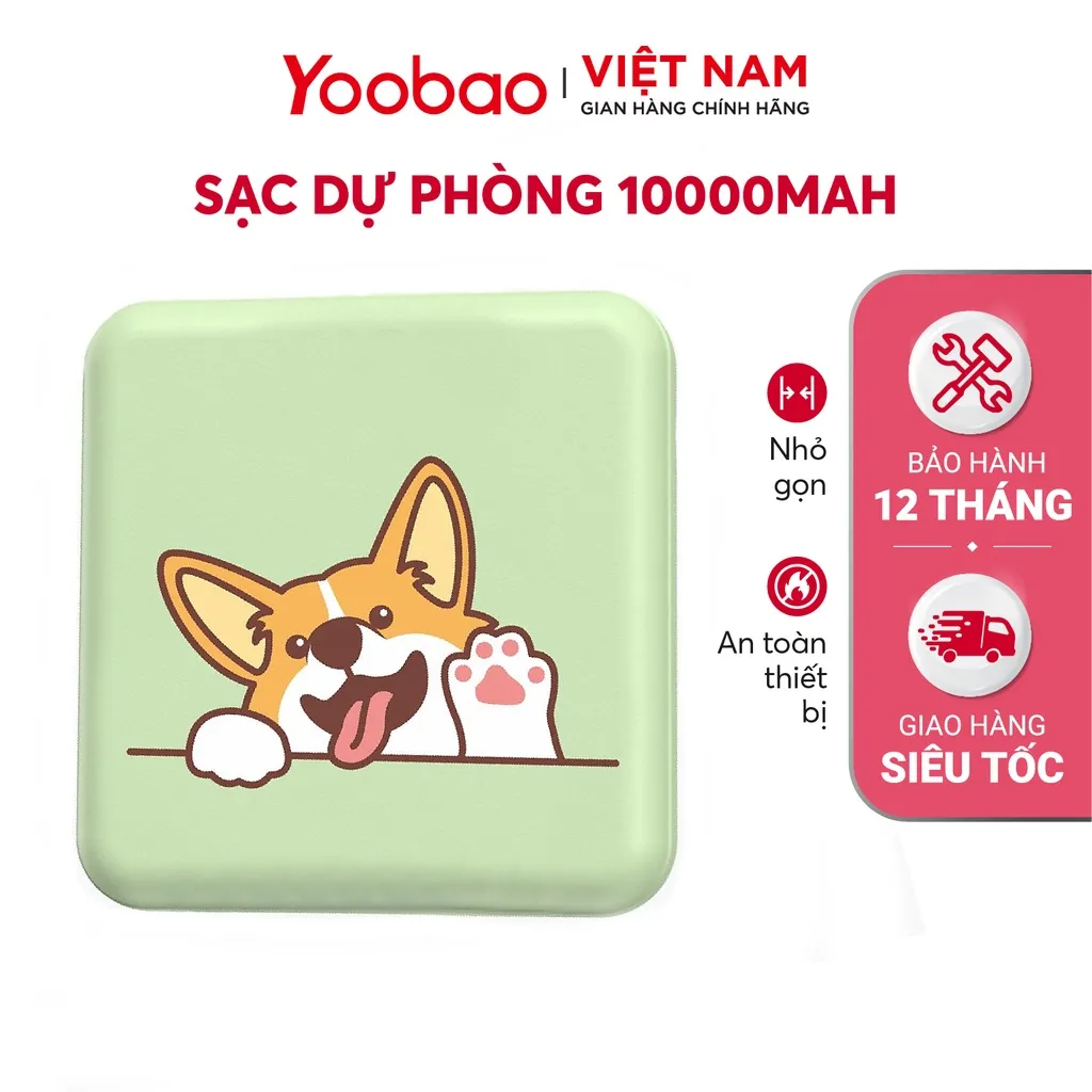 Ảnh Sạc dự phòng mini dễ thương 10000mAh Yoobao M4 mini Sạc đồng thời 2 cổng Hàng phân phối chính hãng 1