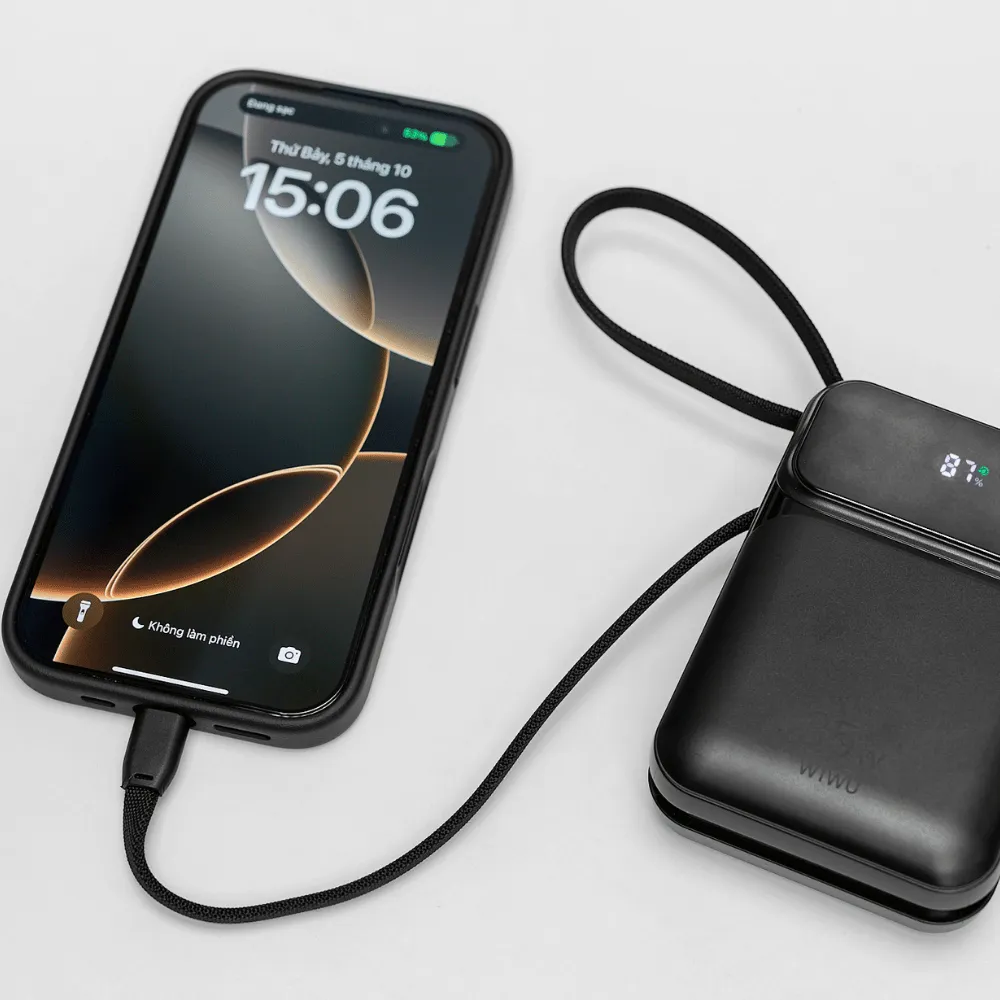 Ảnh Sạc Dự Phòng WiWU Galaxy 35W Tích Hợp Cáp Sạc C-L Dung Lượng 20.000mAh Wi-P036 2