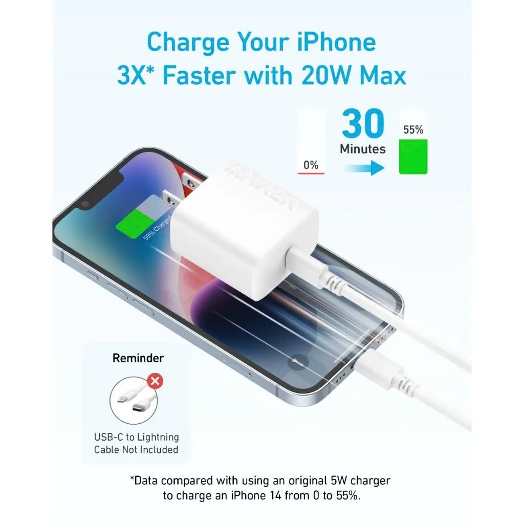 Ảnh Sạc Nhanh Anker Type C IQ3 công suất 20W - 1 cổng USB-C - A2347 1