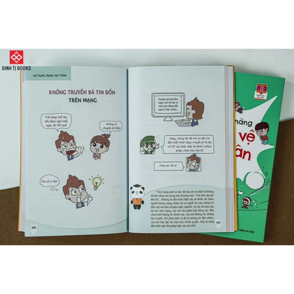 Ảnh Sách - 100 kỹ năng tự bảo vệ bản thân cho trẻ - Dành cho trẻ 3 - 9 tuổi - Đinh Tị Books 1