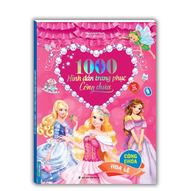Ảnh Sách - 1000 hình dán trang phục công chúa - Công chúa hoa lệ 1