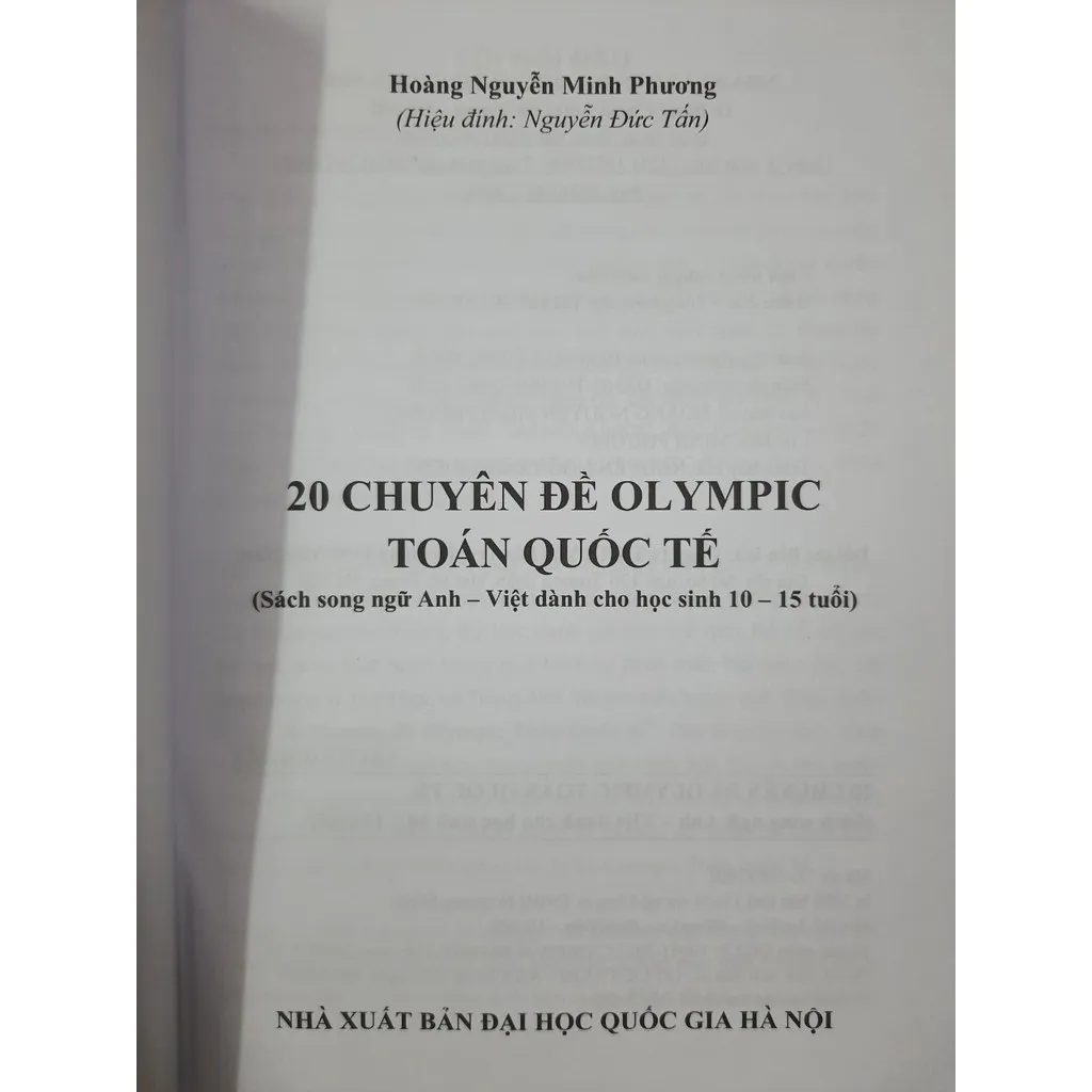 Ảnh Sách - 20 Chuyên đề OLYMPIC Toán quốc tế - Sách song ngữ Anh Việt 2